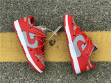 Authentic OFF-WHITE x Futura x Nike Dunk University Red-Wolf Grey