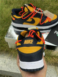 Authentic OFF-WHITE x Futura x Nike Dunk Midnight Navy-White GS