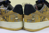 Authentic Travis Scott x Nike Air Force 1 Low Multi-Color/Muted Bronze-Fossil