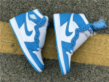 Authentic Air Jordan 1 Retro High OG White/Powder Blue
