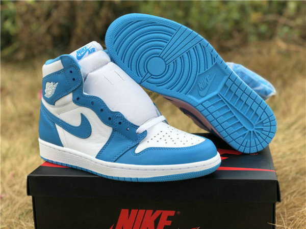 Authentic Air Jordan 1 Retro High OG White/Powder Blue