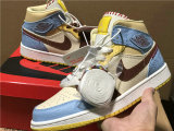 Authentic Maison Chateau x Air Jordan 1 Mid “Fearless” GS