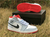 Authentic Air Jordan 1 GS Mid Half Blue