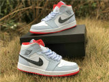 Authentic Air Jordan 1 GS Mid Half Blue
