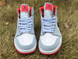 Authentic Air Jordan 1 GS Mid Half Blue