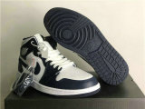 Authentic Air Jordan 1 Mid White/Obsidian