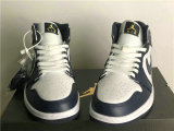 Authentic Air Jordan 1 Mid White/Obsidian