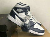 Authentic Air Jordan 1 Mid White/Obsidian