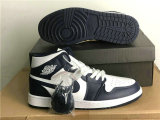 Authentic Air Jordan 1 Mid White/Obsidian