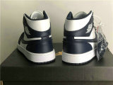Authentic Air Jordan 1 Mid White/Obsidian