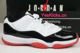 Authentic Air Jordan 11 Low “White Bred”