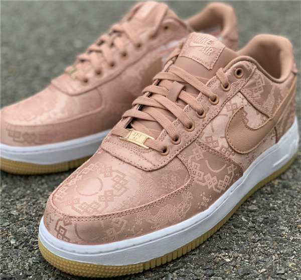 Authentic Clot x Nike Air Force 1 Low “Rose Gold” GS
