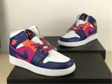 Authentic Air Jordan 1 Mid GS Fire Pink/Regency