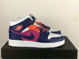 Authentic Air Jordan 1 Mid GS Fire Pink/Regency