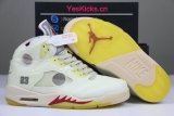 Authentic Off-White x Air Jordan 5 Retro  Sail