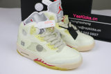 Authentic Off-White x Air Jordan 5 Retro  Sail