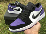 Authentic Ai Jordan 1 Low Black Purple