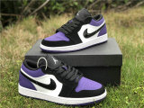 Authentic Ai Jordan 1 Low Black Purple