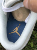 Authentic Ai Jordan 1 Low White/Sky Grey-Football Grey GS