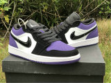 Authentic Ai Jordan 1 Low Black Purple