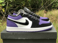 Authentic Ai Jordan 1 Low Black Purple
