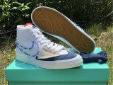 Authentic Nike SB Zoom Blazer Mid Edge White/Midnight Navy GS