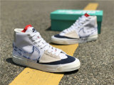 Authentic Nike SB Zoom Blazer Mid Edge White/Midnight Navy GS