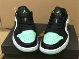 Authentic Ai Jordan 1 Low Mint Green/Black GS
