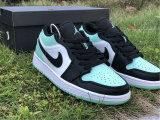 Authentic Ai Jordan 1 Low Mint Green/Black GS