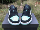 Authentic Ai Jordan 1 Low Mint Green/Black GS