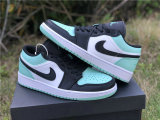 Authentic Ai Jordan 1 Low Mint Green/Black GS