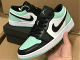 Authentic Ai Jordan 1 Low Mint Green/Black GS
