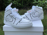 Authentic Air Jordan 1 MID White/Black GS