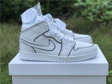 Authentic Air Jordan 1 MID White/Black GS