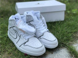 Authentic Air Jordan 1 MID White/Black GS