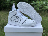 Authentic Air Jordan 1 MID White/Black GS