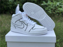 Authentic Air Jordan 1 MID White/Black GS