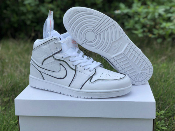 Authentic Air Jordan 1 MID White/Black GS