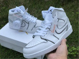 Authentic Air Jordan 1 MID White/Black GS