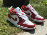 Authentic Air Jordan 1 Low White/Red GS