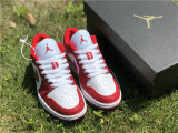 Authentic Air Jordan 1 Low White/Red GS
