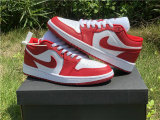 Authentic Air Jordan 1 Low White/Red GS