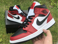 Authentic Air Jordan 1 Mid “Chicago Black Toe” GS