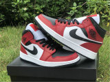 Authentic Air Jordan 1 Mid “Chicago Black Toe” GS
