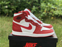 Authentic Air Jordan 1 High White/Red