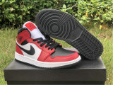 Authentic Air Jordan 1 Mid “Chicago Black Toe” GS