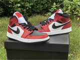 Authentic Air Jordan 1 Mid “Chicago Black Toe” GS