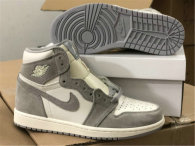 Authentic Air Jordan 1 High Grey/White GS