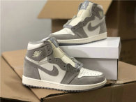 Authentic Air Jordan 1 High Grey/White