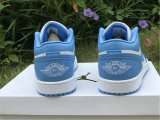Authentic Air Jordan 1 Low White/University Blue